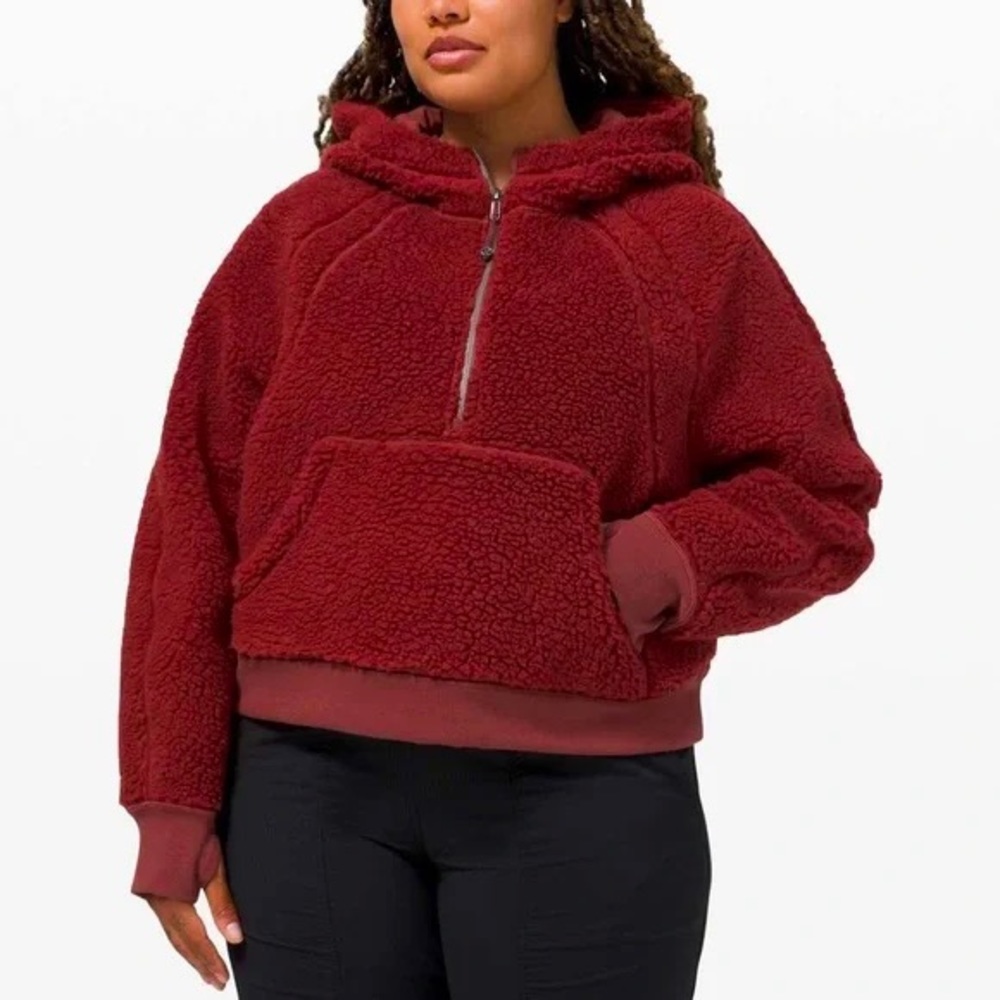 LULULEMON scuba oversized Sherpa half zip hoodie size XS/S